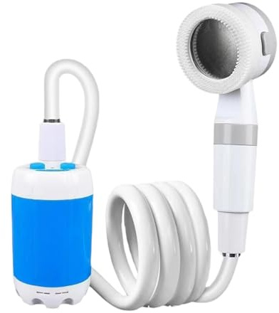 Genérico Bomba de Ducha para Acampar - Ducha al Aire Libre portátil, rociador de Agua eléctrica de 5000 mAh | Bomba Recargable con 2 Modos de pulverización, para Caminar por la Playa, bañador