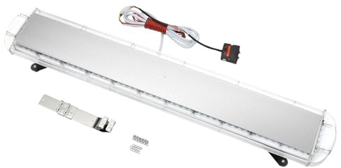 51 Zoll 130cm 96W Led Arbeitsscheinwerfer, 12-24V 16 Blinkende Stroboskop-Modi LED Warnleuchte Wasserdichte Notfallblinklampe, für Notfahrzeuge, Postdienste, Baufahrzeuge