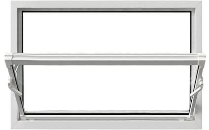 Framex Finestra per seminterrato in PVC Bianco 100 x 60 cm (1000 x 600 mm), a Doppio Vetro, con Apertura a Vasistas e a Battente – Finestra in Plastica per seminterrati, garage