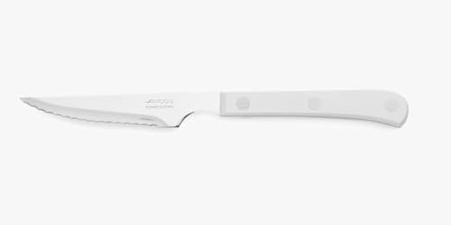 Arcos Coltelleria da Tavola - Coltello Bistecca Coltello Tavola - Lama Acciaio Inossidabile Nitrum 115 mm - Manico Polioxymetilene (Pom) Colore Bianco