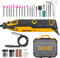 INGCO Smerigliatrice Multifunzione a Stelo 130W + 52 accessori