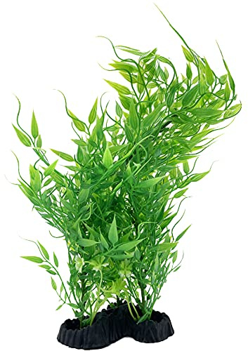 Mascot Pets Large 30cm Green Plastic Artificial Plant Bush Reeds for Aquarium Fish Tank Aquatic Greenery Décor Decoration Water Grass Plants