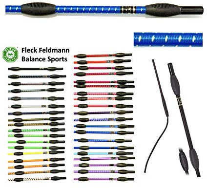 JA Horse Fleck Feldmann Balance Sports Dressurgerte Gerte Reitgerte (Royalblau-gelb, 100 cm)