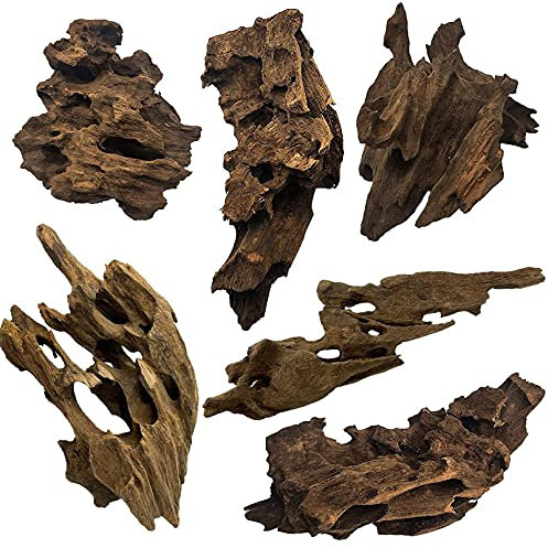 PINVNBY 6 PCS Natural Driftwood for Aquarium Decor 3.9 - 7.8 Large Driftwood for Reptile Tank Fish Aquarium Driftwood Branches Terrarium Decoration Assorted
