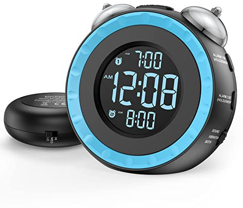 OCUBE Alarm Clock for Heavy Sleepers or Hearing Impaired, Loud Alarm Clock with Bed Shaker, Deaf Alarm Clocks with Vibrating, Adjustable Dimmer and Volume, Snooze,USB Charging Port