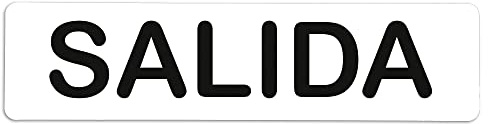 Becral® - Señal de PVC SALIDA | Placa puerta PVC | Señal informativa | Cartel Puerta 200X50mm