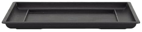 Geosism & Nature Chinesische rechteckige Schwarze Plastikuntertasse für Bonsai 13x8,5x0,5 cm - PL16S