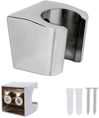 Lollanda Handbrause Halterung Universal, Brausehalter Wand mit Schrauben, Duschhalterung für Duschkopf, Duschkopfhalterung mit Schrauben für Badezimmer Bad Zubehör (Silber)