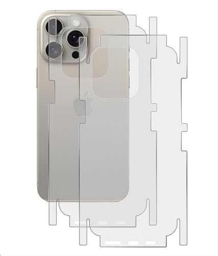 GIOPUEY [2 Pezzi Pellicola Protettiva Retro per iPhone 14 PRO, iPhone 14 PRO Retro Pellicola, TPU Morbido, Sottile, Consistenza Opaca, Bordo Protettivo - Translucent