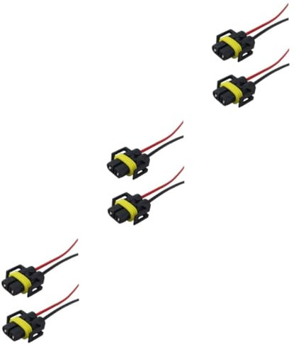 Supvox 6stücke Fassung Kabelbaum Für Scheinwerfer Und Nebelscheinwerfer Hitzebeständig Installieren Für Erweiterungs Und Ersatzzwecke Hohe Effizienz Langlebig