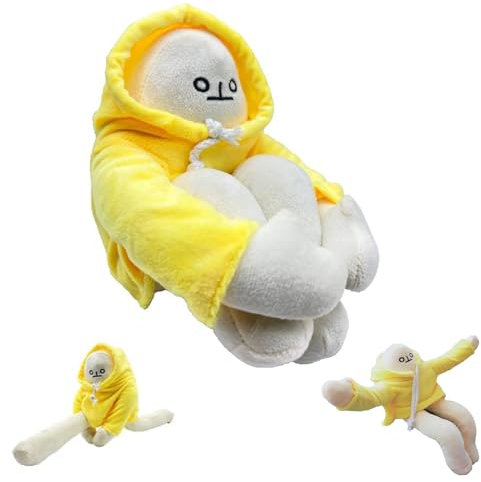 MHDUYEG Midlife Crisis Bob - Bananen-Spielzeug mit Magnet - Plüsch-Banane - Puppe - Decompression Toy