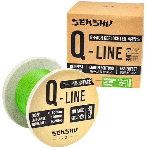 Senshu Q-Line - High-End 8-Fach geflochtene Schnur für maximale Tragkraft und Abriebfestigkeit