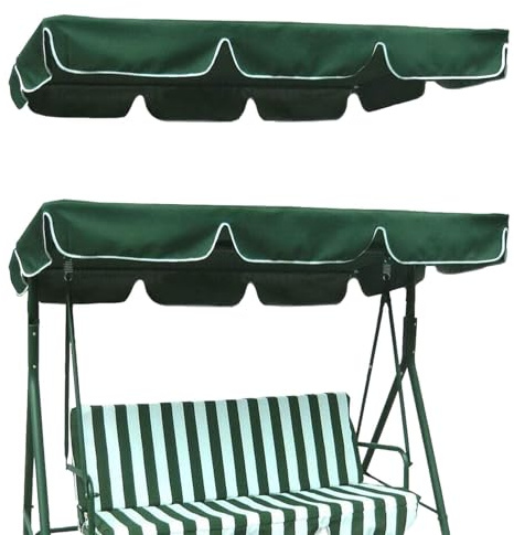 Onlynery Swing Chair Canopy Replacement, 2 & 3 Seater Garden Swing Seat Canopy Cover, Only for Swing Chair Top Hammock Cover Porch Top Cover Seat(Cover Only) (Size : 75x52 in)