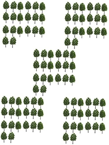 SEWACC 5 Set 1:100 Scala Alberi Verdi 9 Cm Alti Paesaggio Alberi Per Decorazione 20 Pezzi * 5