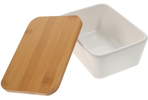 ABOOFAN Caja De Mantequilla Cerámica Con Tapa Recipiente Para Mantequilla Mantequillera Con Tapa