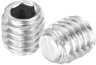 QUARKZMAN 10 Stück Gewindestifte, M3x3mm Madenschrauben 304 Edelstahl Kopf-Innensechskantschrauben Flachpunkt-Grubenschraube für Türgriffe, Leuchtenreparatur, Silber