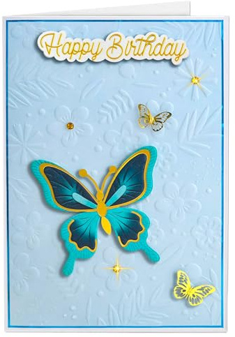 Joli Coon Biglietto auguri compleanno donna 3D SIGNATURE - Biglietto di compleanno con busta in carta premium e adesivo sigillo