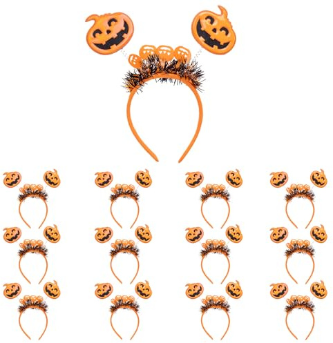 OH YEAH - Diademas Halloween Infantiles - Complementos para Disfraces - Accesorios Halloween Niños - Diademas Infantiles - TERRORIFICAMENTE DIVERTIDAS (Calabaza, 3 Unidades)