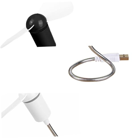 MOTHNUR 4 Piezas Ventilador USB Flexible de Cuello Silencioso y Portátil Unidades para Escritorio para Oficina Hogar y Viajes Color Aleatorio