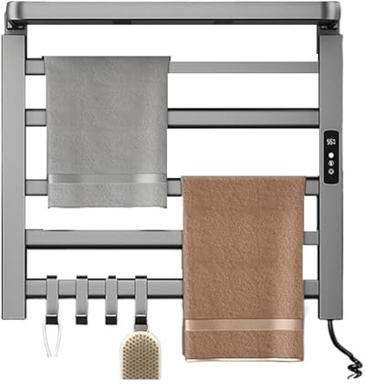 WAFOHSR Portasciugamani Riscaldato Elettrico Intelligente Bagno Senza Punzonatura for Asciugare Gli Asciugamani Scaldasalviette for La Casa Accessori for Il Basso Consumo Energetico