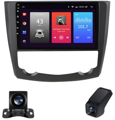 Android 13 9 Pouces Autoradio 2 Din Android pour Renault Kadjar 2015-2017 Écran Tactile Autoradio Double Din pour Commande Vocale GPS/BT5.0/FM/AM/RDS/SWC/Caméra De Recul(NF-1)