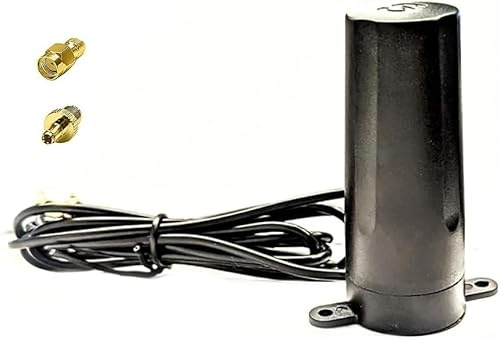 Maswell M2M IoT 3G LTE 4G 5G Antena Exterior, Baja Ganancia, No para Competencia de Velocidad, Omni 600-6000MHz con WiFi 6 Bluetooth, SMA Conector con RP-SMA y TS9