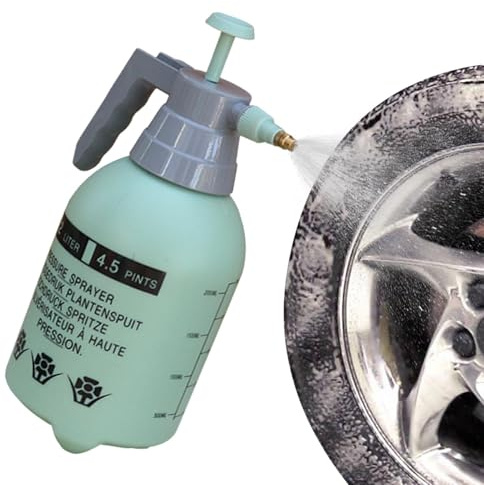 Botella pulverizadora a presión | Pulverizador de jardín presurizado de mano de 2 L para césped, pulverizador de agua para plantas, bomba, jardín, poste de extensión incluido, para césped