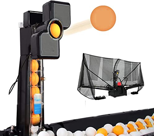 Pelotas de ping-pong Robot de tenis de mesa HP-07 portátil con 36 bolas de giro diferentes, máquina de ping pong automática para entrenamiento con pelotas de tenis de mesa