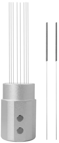 Premium 2026 New Magnetic Espresso Distributor Tool(8 Needles), Universal Coffee Stirrer Distribution Accessories with 10 Stainless Steel Replaceable Needles, Hanging on Coffee Machine(Silver)