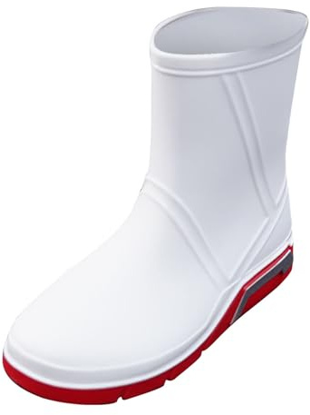 Generisch Botas de lluvia para hombre, botas de goma de media altura para hombre, botas de pesca de suela gruesa, botas de senderismo, antideslizantes, botas de jardín, impermeables y de secado rápido