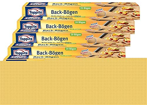 Toppits Back-Bögen 20 Bögen 38x42 cm Antihaft-Struktur (5er Pack)