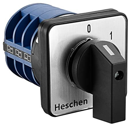 Heschen Universal Rotary Cam Selector Changeover Switch, SZW26-32/0-3.3, 660V 32A, 4 Position, 3 Phase, 12 Terminals, CE