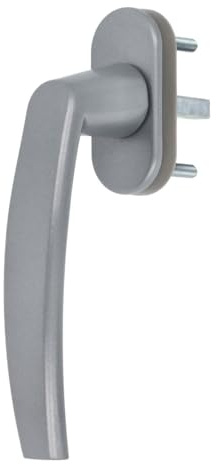 Premium Aluminium Fenstergriff Victory - Kunststoff Sockel, Farbe:Silber F1, Stiftlänge:45mm
