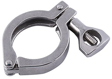 LiebeWH Tri Clamp Clover Edelstahl Tri Clamp Ferrule 50.5 mm Kleeblatt aus Edelstahl Widerstandsfähig mit Flansch