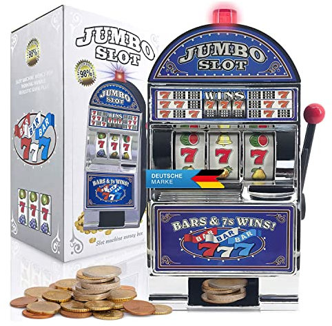 GOODS+GADGETS Einarmiger Bandit - Geldspiel-Automat Slot Machine Glücksspiel-Automat mit Casino Sound & Lichteffekten (Einarmiger Bandit)