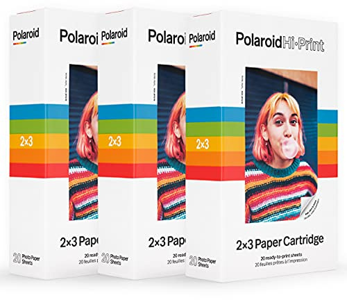 Polaroid Hi-Print Paprt - Triple Pack of 2x3 Paper Cartridge (60 Sheets)