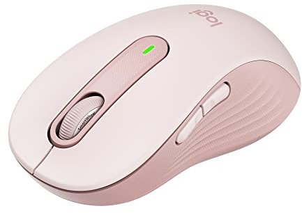 Logitech Signature M650 Wireless Mouse - for Small to Medium Sized Hands, 2-Year Battery, Silent Clicks, Customizable Side Buttons, Bluetooth, for PC/Mac/Multi-Device/Chromebook - Rose