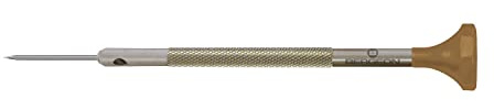 Bergeon Schraubendreher 30081-AT-130, aus Inox, mit Edelstahlklinge, 1,3 mm, mit 2 Ersatzklingen