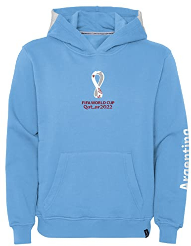 FIFA Sweat à Capuche Officiel de la Coupe du Monde 2022 pour Fille Shirt, Bleu bébé