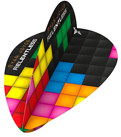 Mission 10xF3771 Ryan Joyce Dart-Flights | 100 Mikron Premium extra Starke Pear-Flights von Thor-Sports | Mehrfarbig