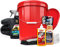 Autowäsche Set - SONAX: Autoshampoo, Felgenbeast Felgenreiniger, Brilliant Shine Detailer - Detailmate: Trockentuch, Waschhandschuh, Wascheimer mit Deckel - Autoreinigungsset Aussen