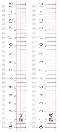 sourcing map 2Stk Gerades Lineal 15cm Metrisch Klar Messen Werkzeug Schachbrett Design mit Wellung Linie Weiß