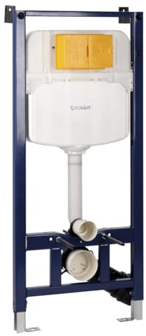 Duravit DuraSystem - Trockenbau-WC-Installationselement, Maße 500 x 1150 x 126 mm, blau, selbsttragend, höhenverstellbar, Dual Flush, schwitzwassergedämmt, teilweise vormontiert