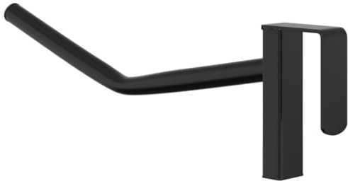 vidaXL Iron Saddle Rack with Bridle Hook - Portable, Lightweight, and Durable, Space-Saving Equestrian Tack Organizer, Black, Suitable for Stables & Trailers