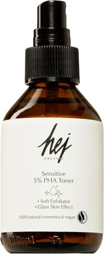 Sensitive PHA Toner (100 ml) für sensible Haut, reinigt die Haut sanft, Peeling Toner versorgt die Haut mit Feuchtigkeit & beruhigt, Exfoliation mit PHA, Naturkosmetik, 100% vegan | HEJ ORGANIC