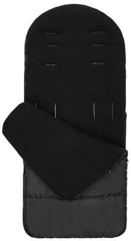 Vicloon Winterfußsack, Übergangsfußsack für Kinderwagen Buggy, Wasserdichter Warmes Fußsack Buggy mit Verstellbaren Seitlichen Reißverschluss, Universal Winterfußsack für alle Kinderwagen (Schwarz)