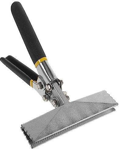 ZXZUCVE Manuelle Blechfalzzange, Besteckfalzzange, Abflachungswerkzeug, Flachstangenbieger, Handfalzzange mit Doppelgriff, Formkantenfalzzange, manueller Metallbieger, Chrom-Vanadium-Legierungsstahl