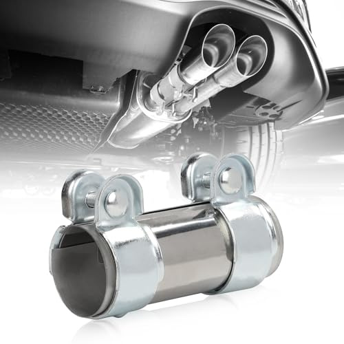 LALAGO Auspuffschelle Edelstahl Rohrverbinder Ø50mm/L: 125mm, Doppelschelle | Doppelschelle Auspuffrohrklemme, Auspuff Schelle Rohrverbinder, Auspuff Verbinder, Auspuffrohr 125mm