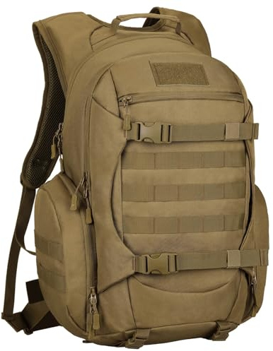 YuanWen Mochila táctica de 50 L, mochila militar con sistema MOLLE, mochila de senderismo resistente al agua para senderismo, ciclismo, viajes y camping, compartimento para laptop de 17 pulgadas