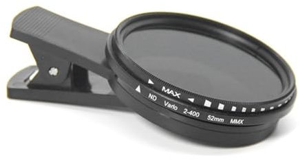 Pinafresa 52-mm-ND-Filter für Telefone, ND2 Bis ND400, Aufsteckbarer Variabler Neutraldichtefilter für die Kamera Von Telefonen, Mobiltelefonen und Smartphones